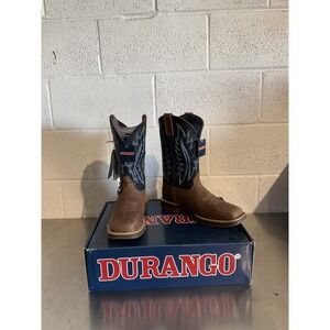 Durango Rebel Ultra-Lite Mens Western Boot 8 Cognac Sapphire Blue New Other